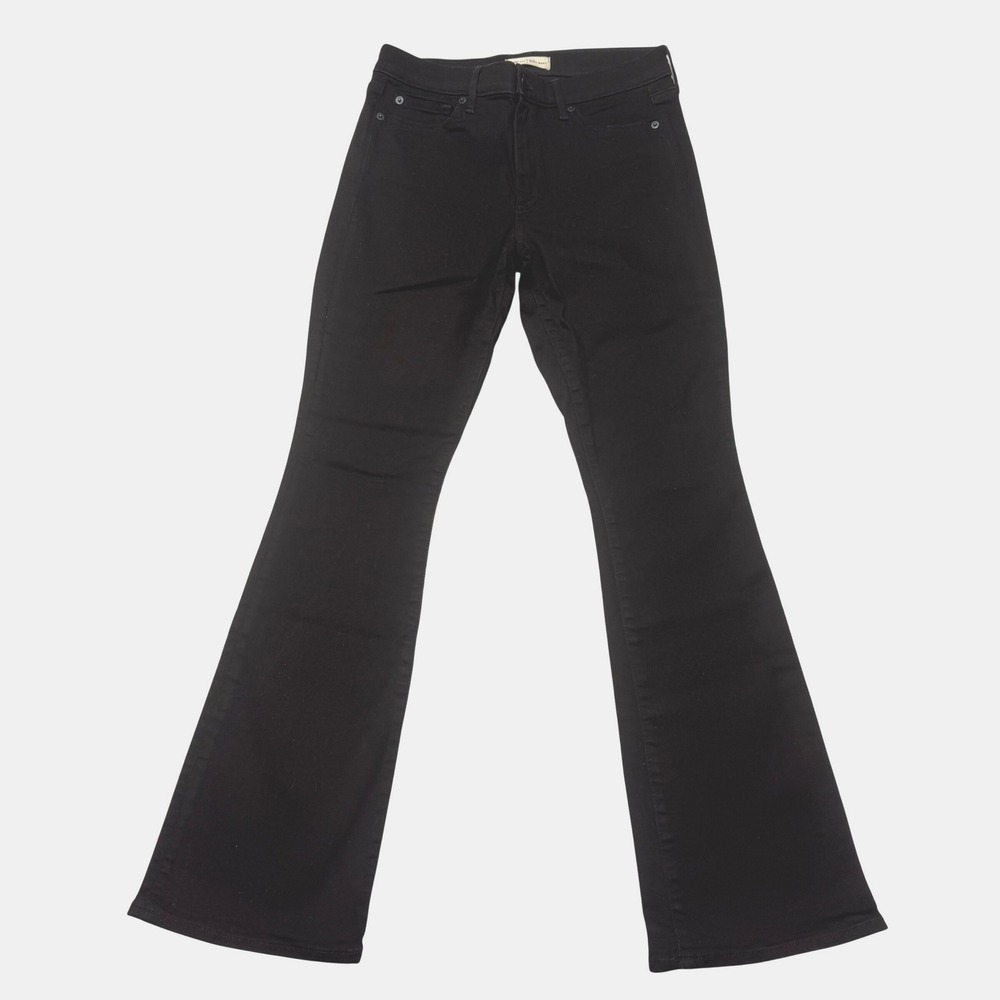Gap 1969 Jeans Baby Boot Black Stretch Mid Rise Flare Womens 30R